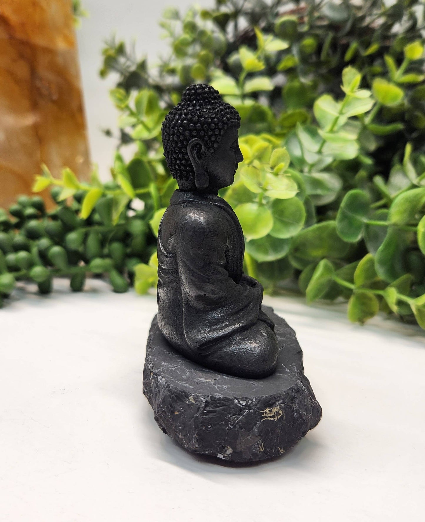Shungite Figurine Buddha (3.5x3x2 Inches) (EMF Protection)