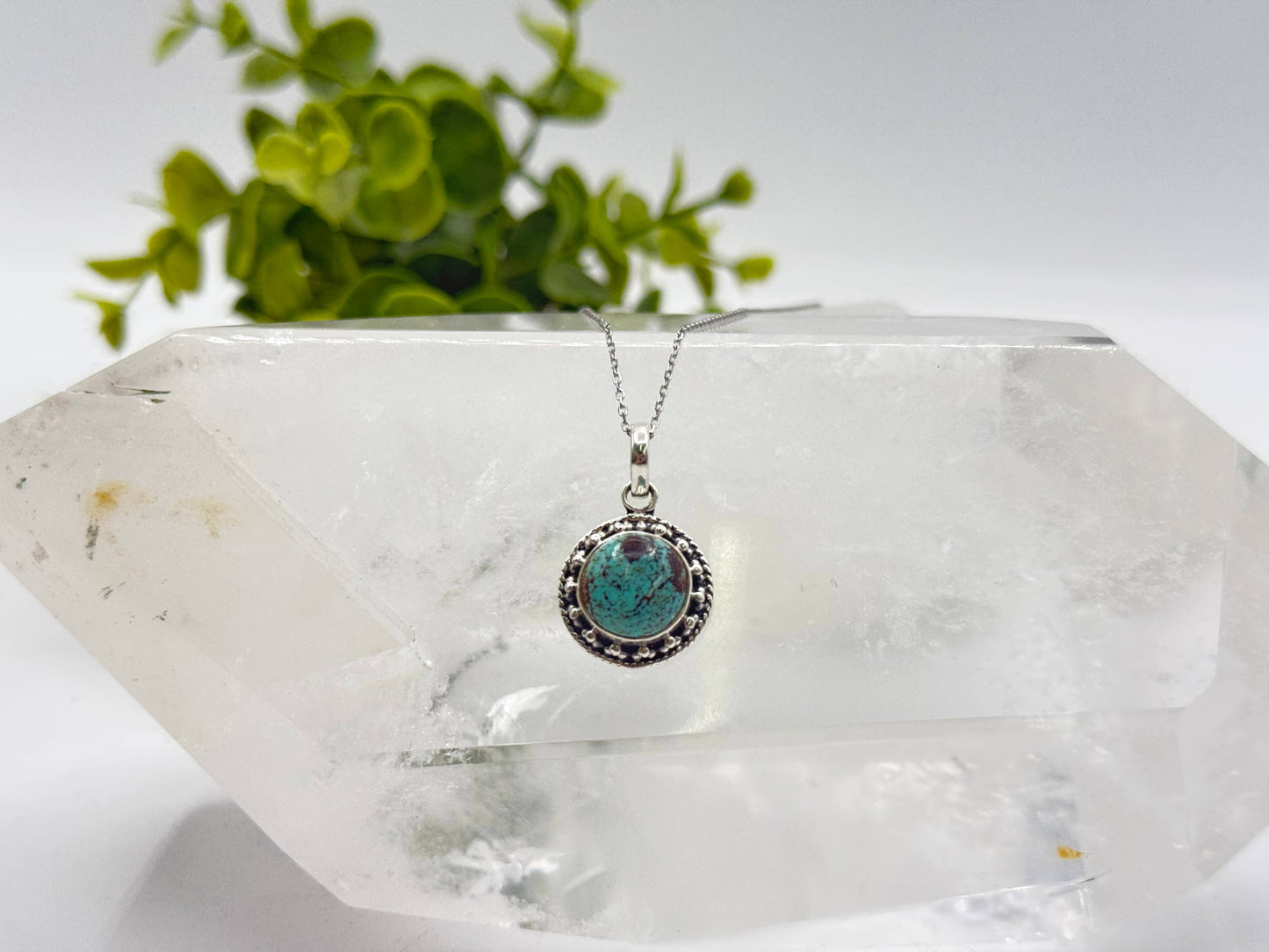 Turqouise Gemstone Pendant-Sterling Silver(925)