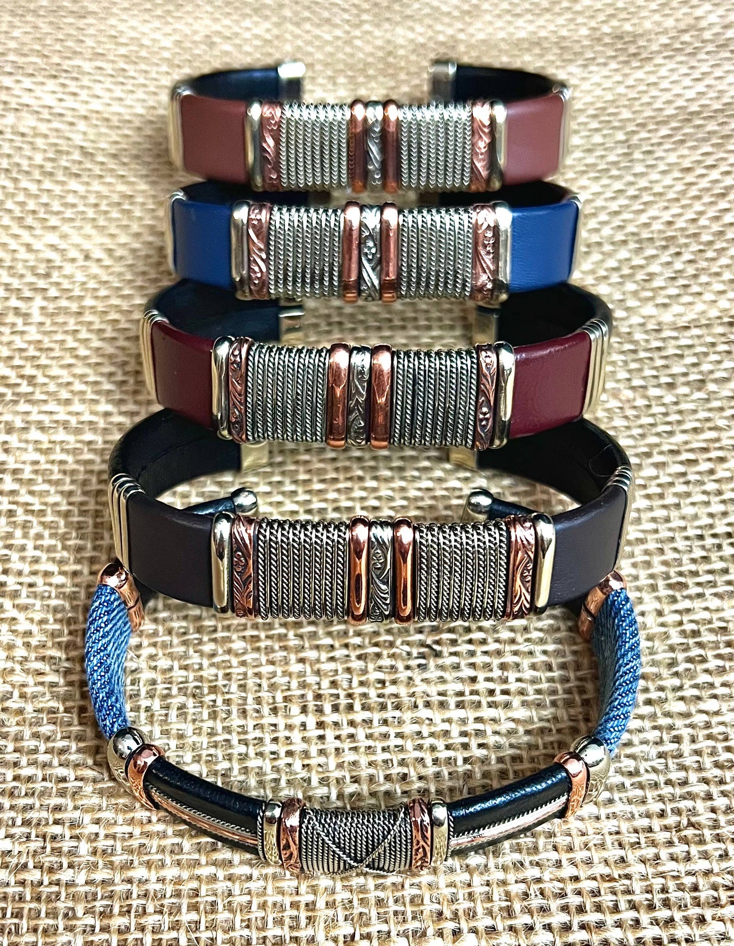 Mixed Large Leather Bracelets