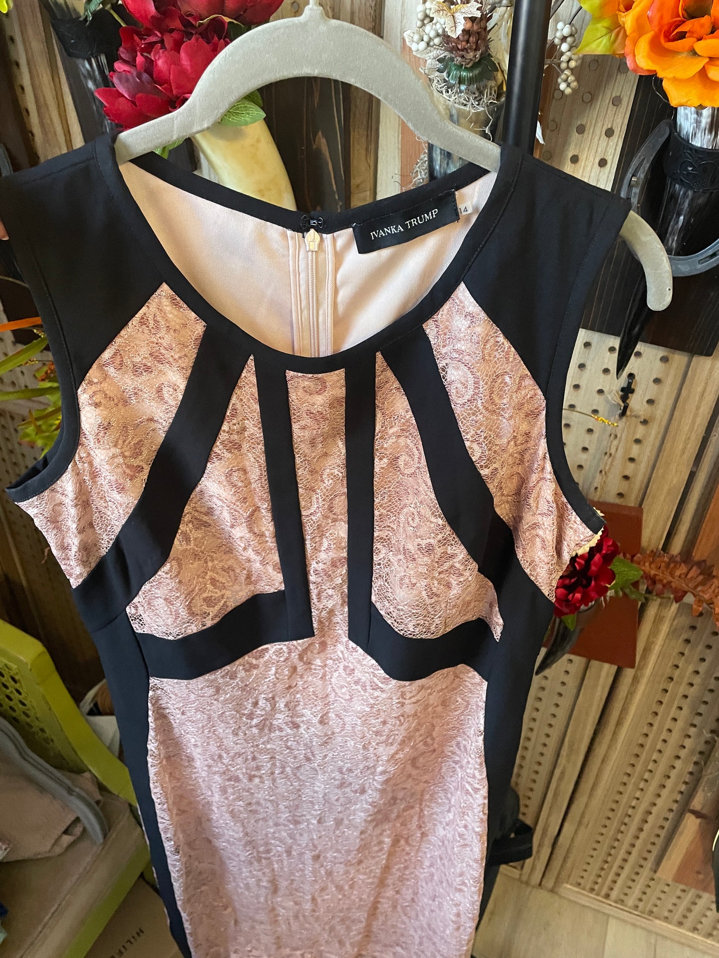 Ivanka Trump pink/black dress