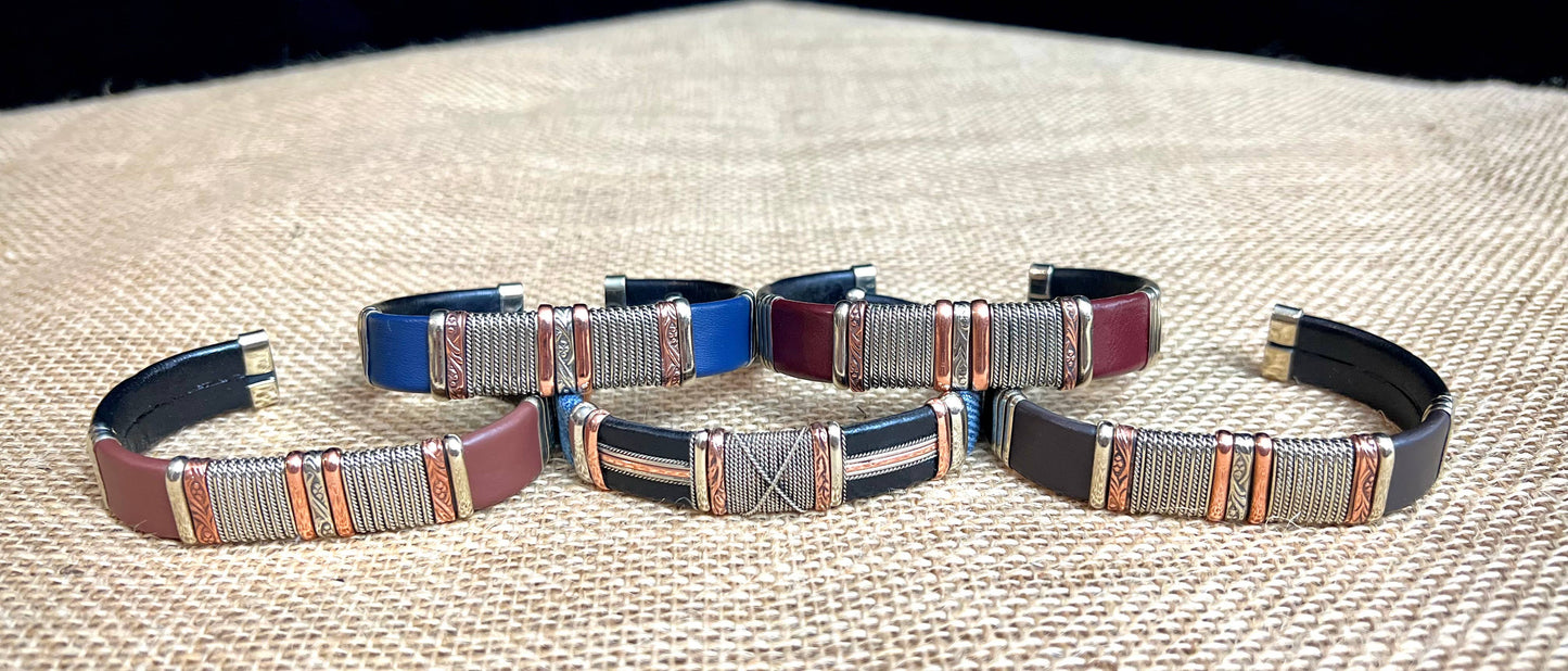 Mixed Large Leather Bracelets