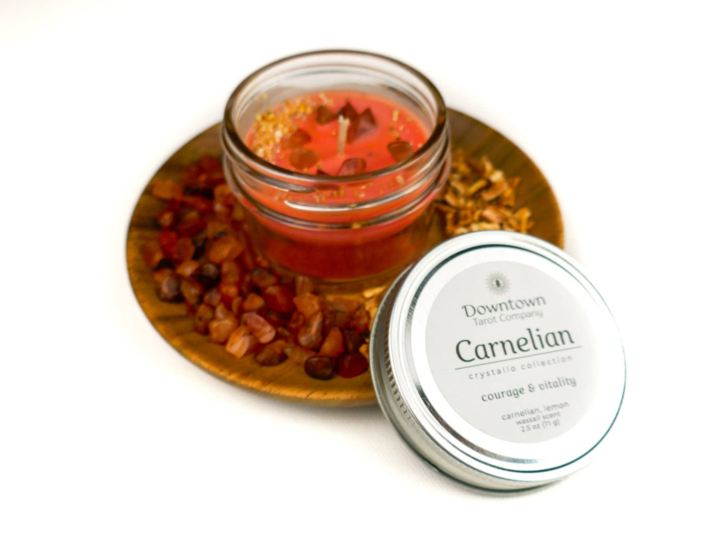 Crystal Candle - Carnelian