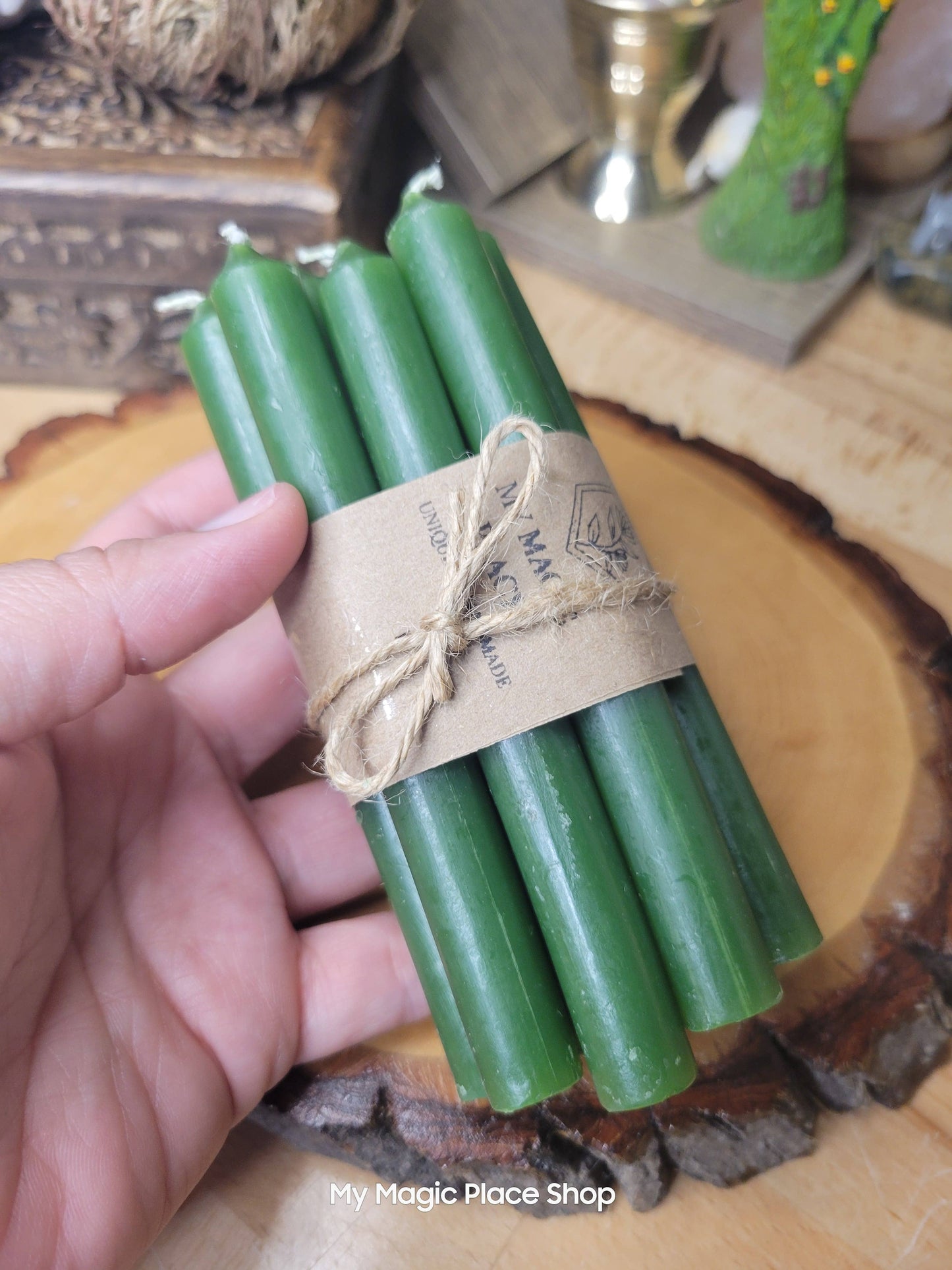 Set of 10 Candles 5" chime unscented spell candles pack: Red