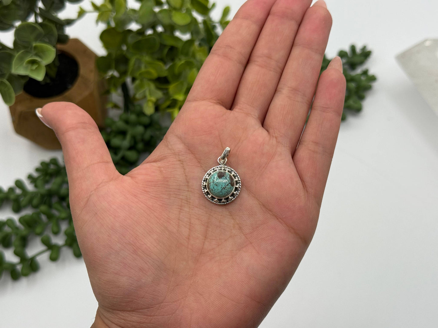 Turqouise Gemstone Pendant-Sterling Silver(925)