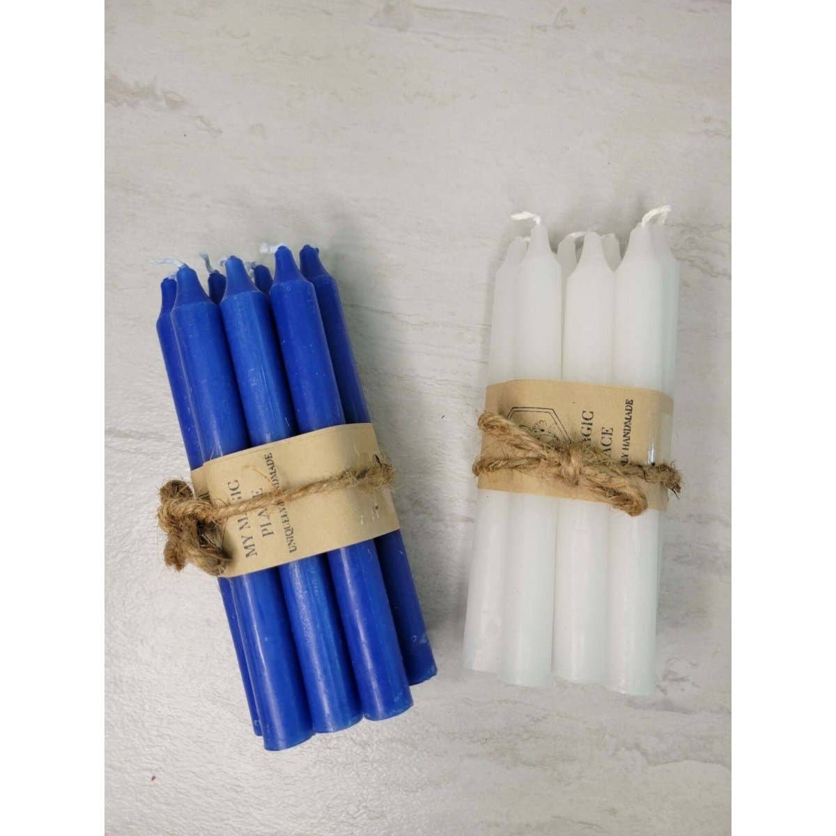 Set of 10 Candles 5" chime unscented spell candles pack: Black