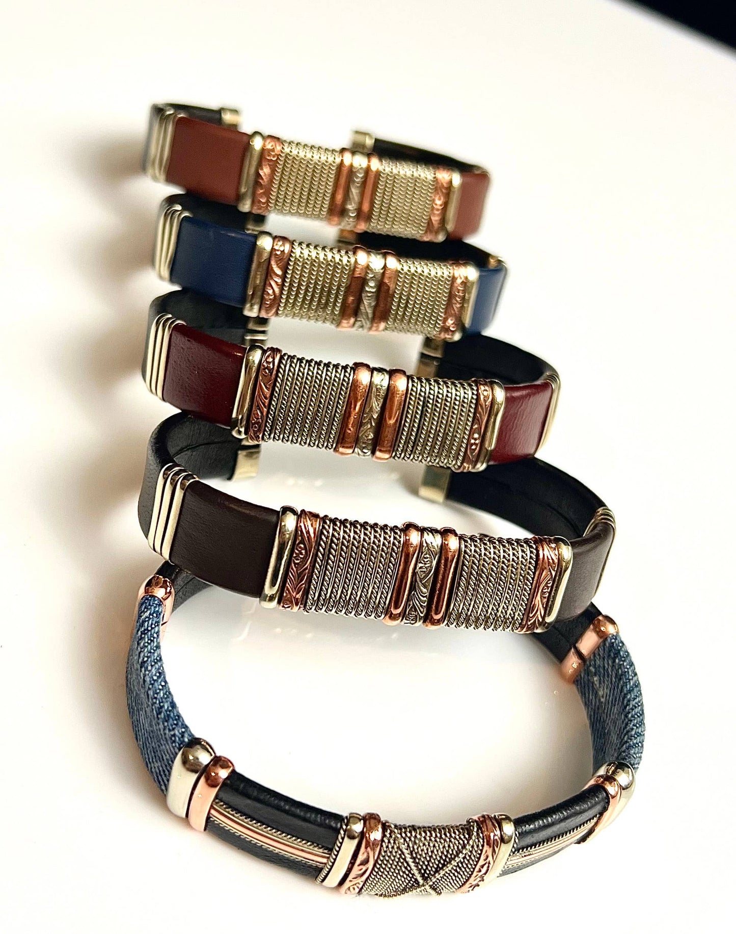 Mixed Large Leather Bracelets