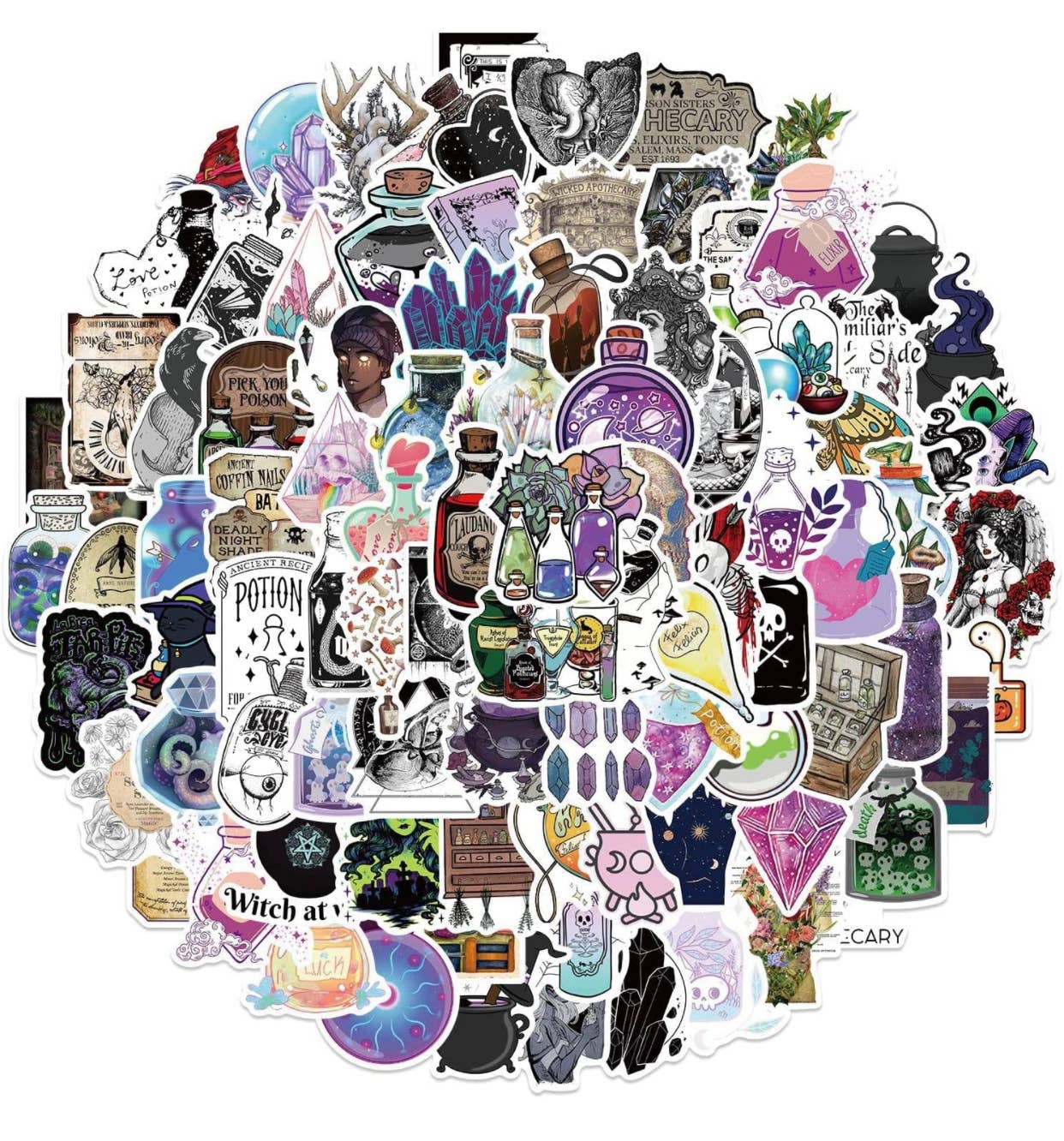 Apothecary Vinyl Stickers Witchy Vinyl Stickers