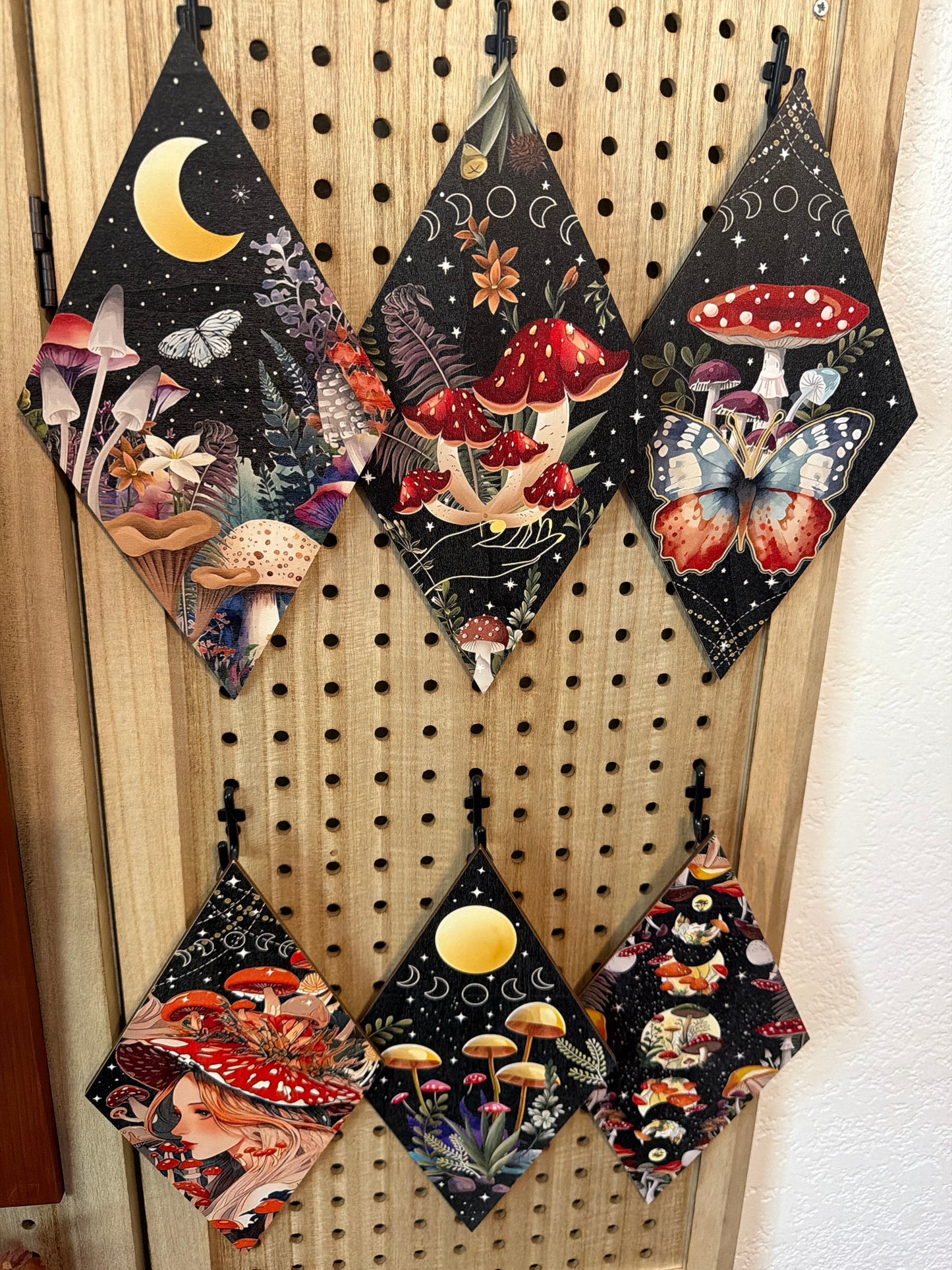 6 Piece mushroom wall accents