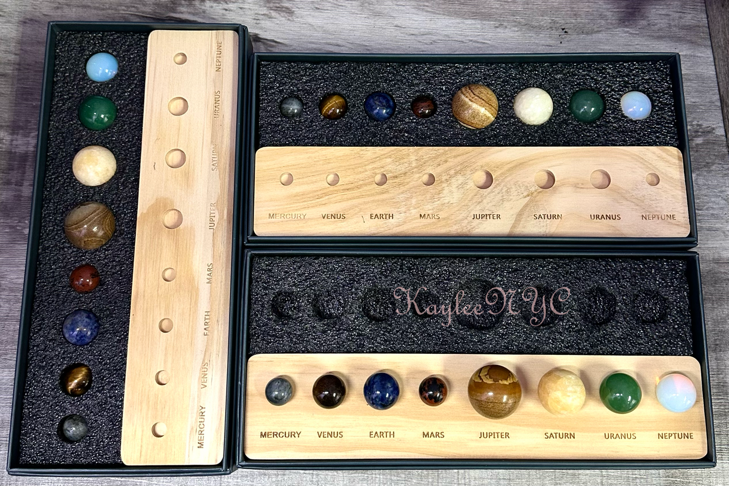 Natural Crystal Solar System Set