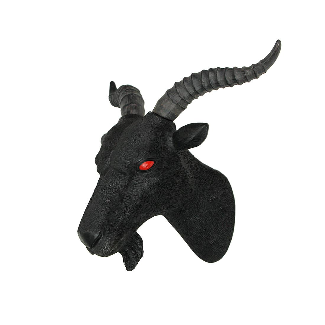 16 Inch Resin Black Baphomet Bust Wall Hanging Decor