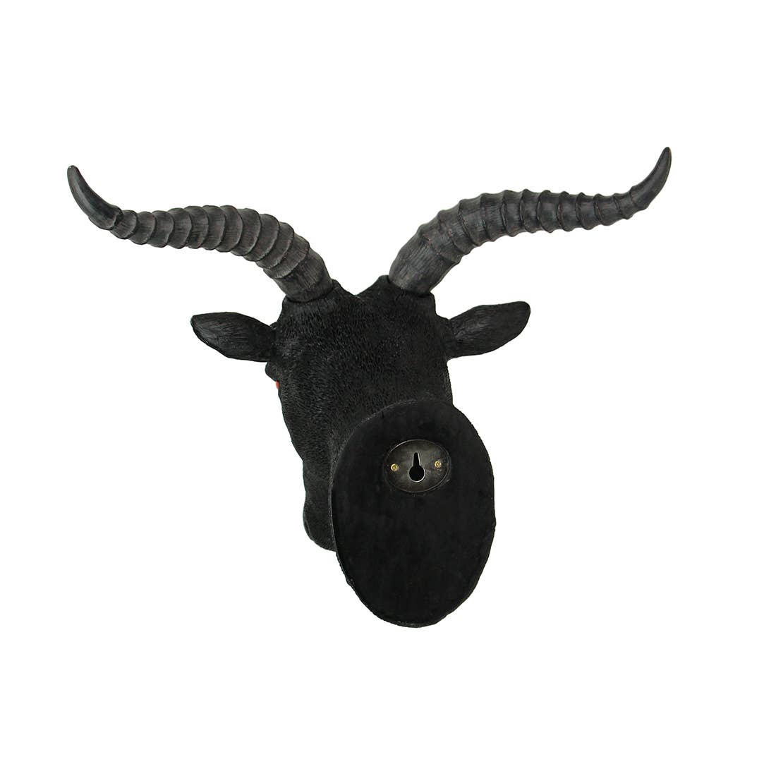 16 Inch Resin Black Baphomet Bust Wall Hanging Decor