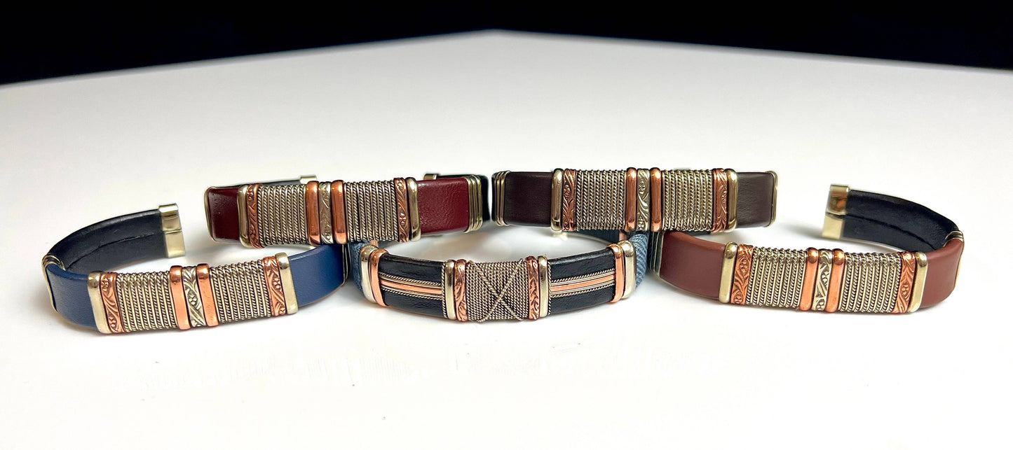 Mixed Large Leather Bracelets