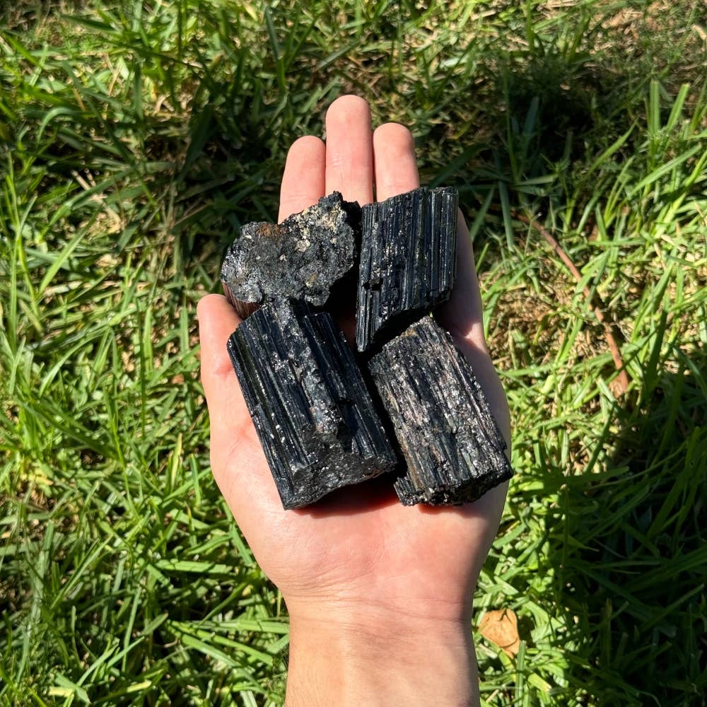 Raw Crystal - Large Black Tourmaline Stone