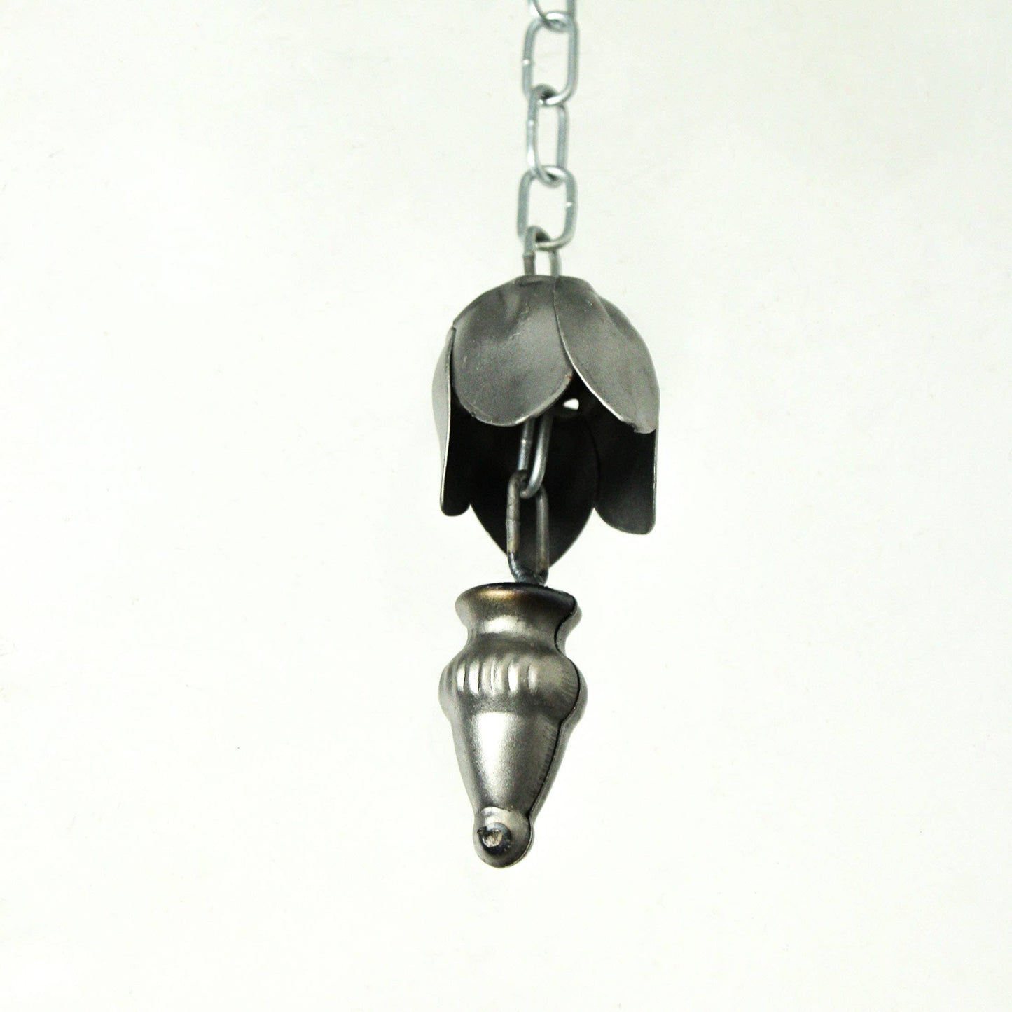 70 Inch Galvanized Metal Flower Rain Chain Downspout Accent