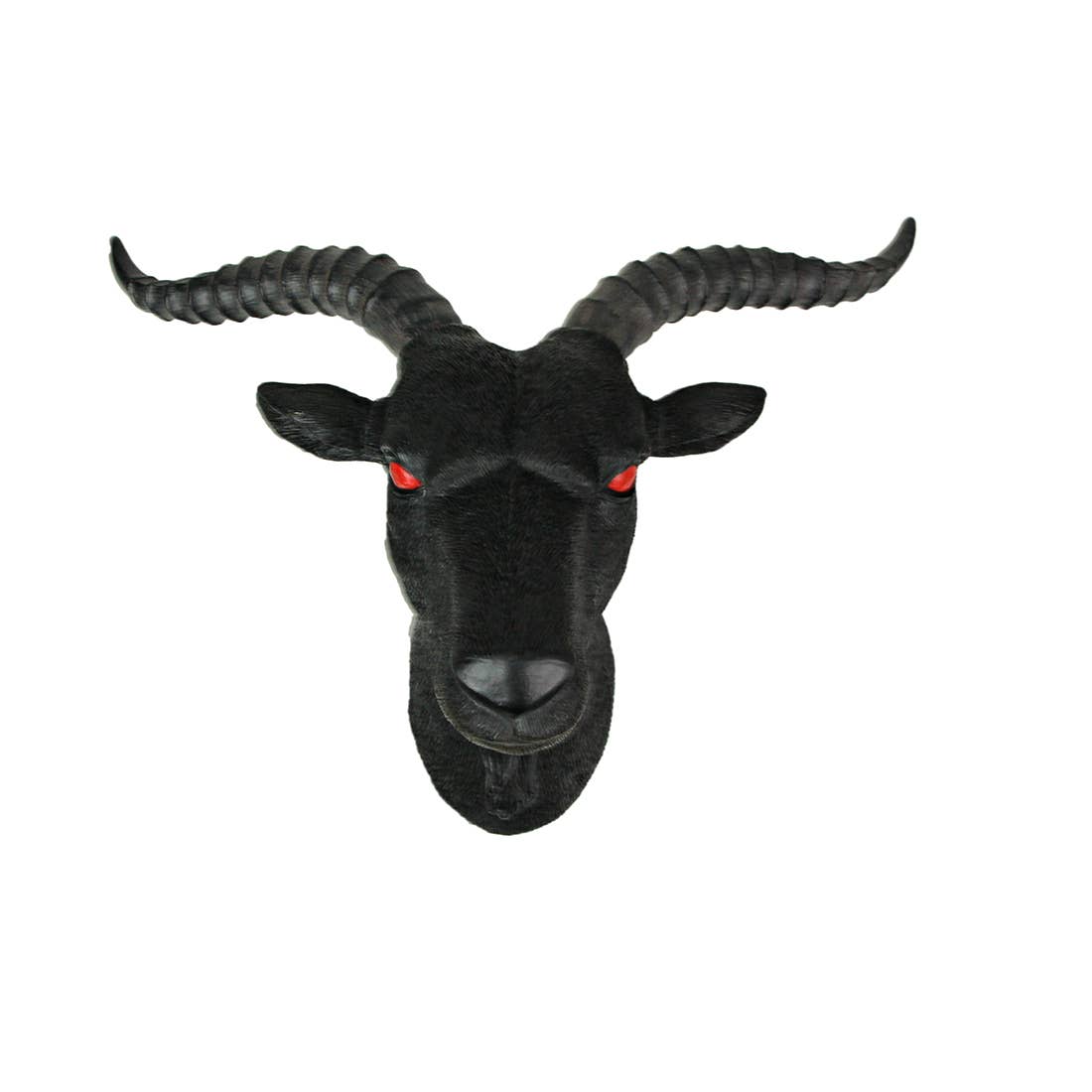 16 Inch Resin Black Baphomet Bust Wall Hanging Decor