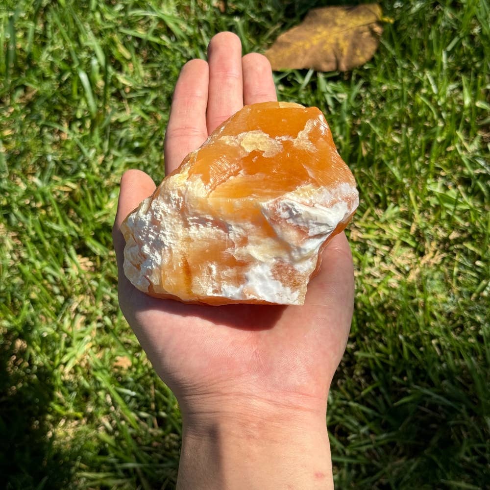 Raw Calcite - Orange Calcite Large, 1piece