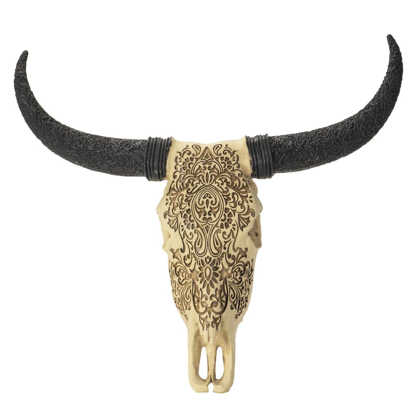 Carved Cow Decorative Skull