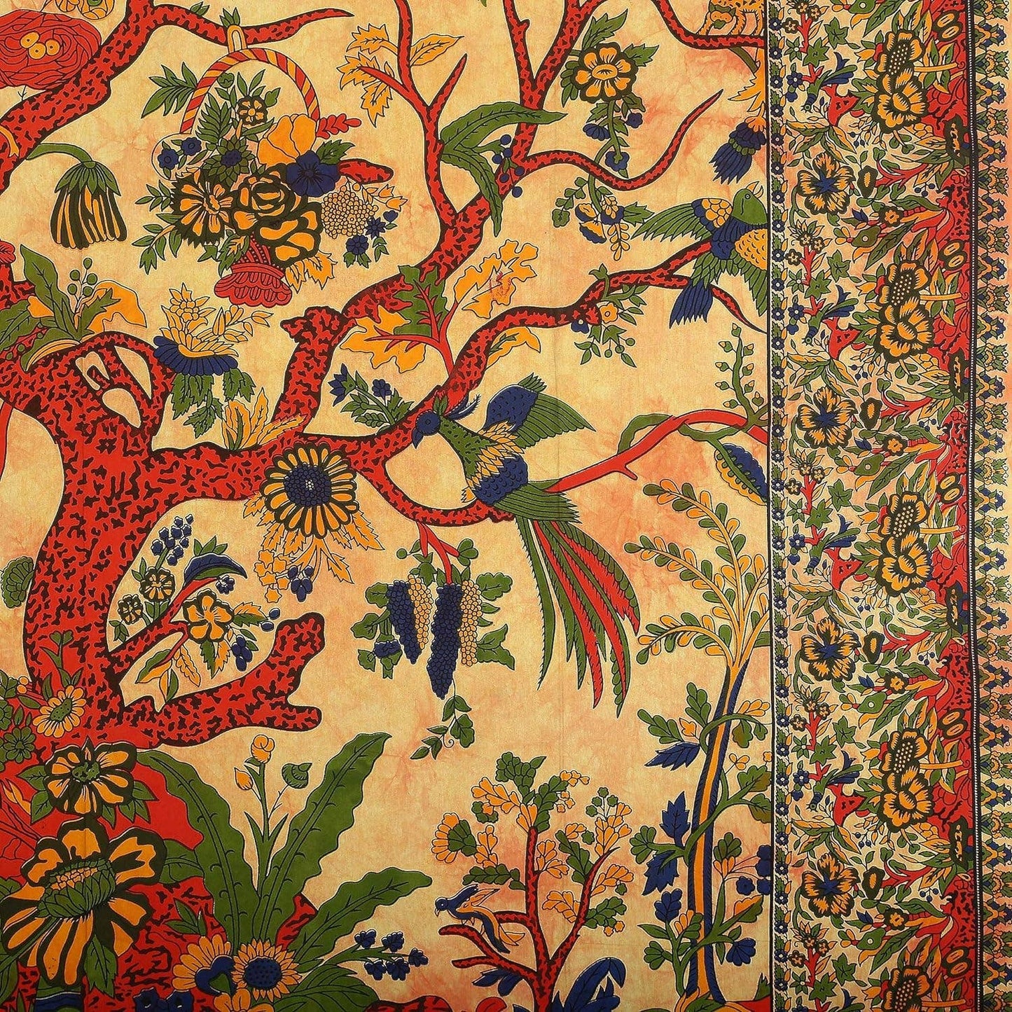Tree Of Life Temple Tapestry Cotton Wall Hanging Home Decor