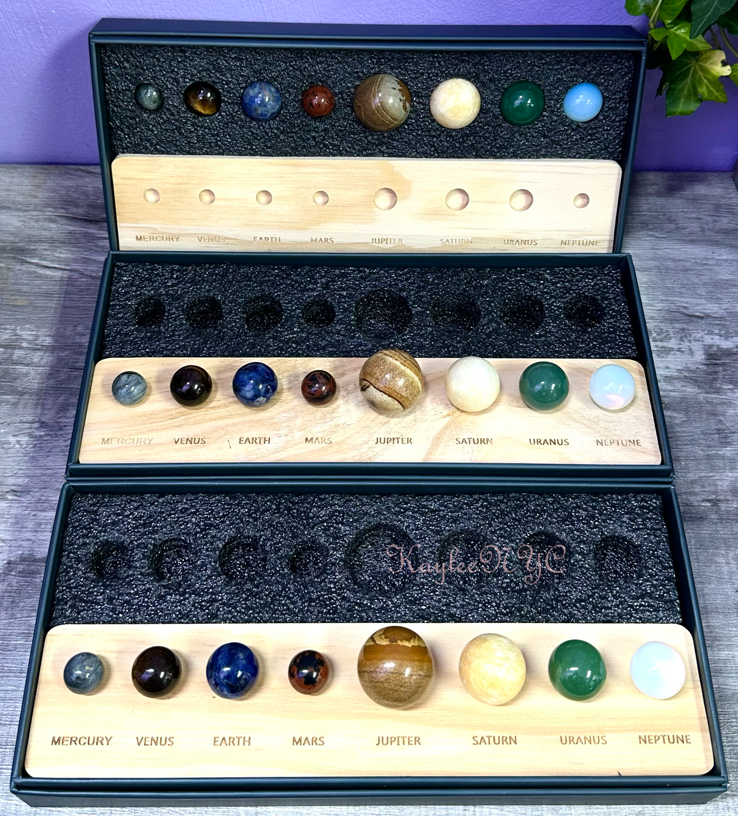 Natural Crystal Solar System Set