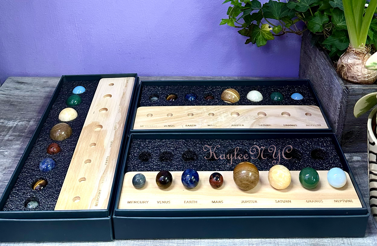 Natural Crystal Solar System Set