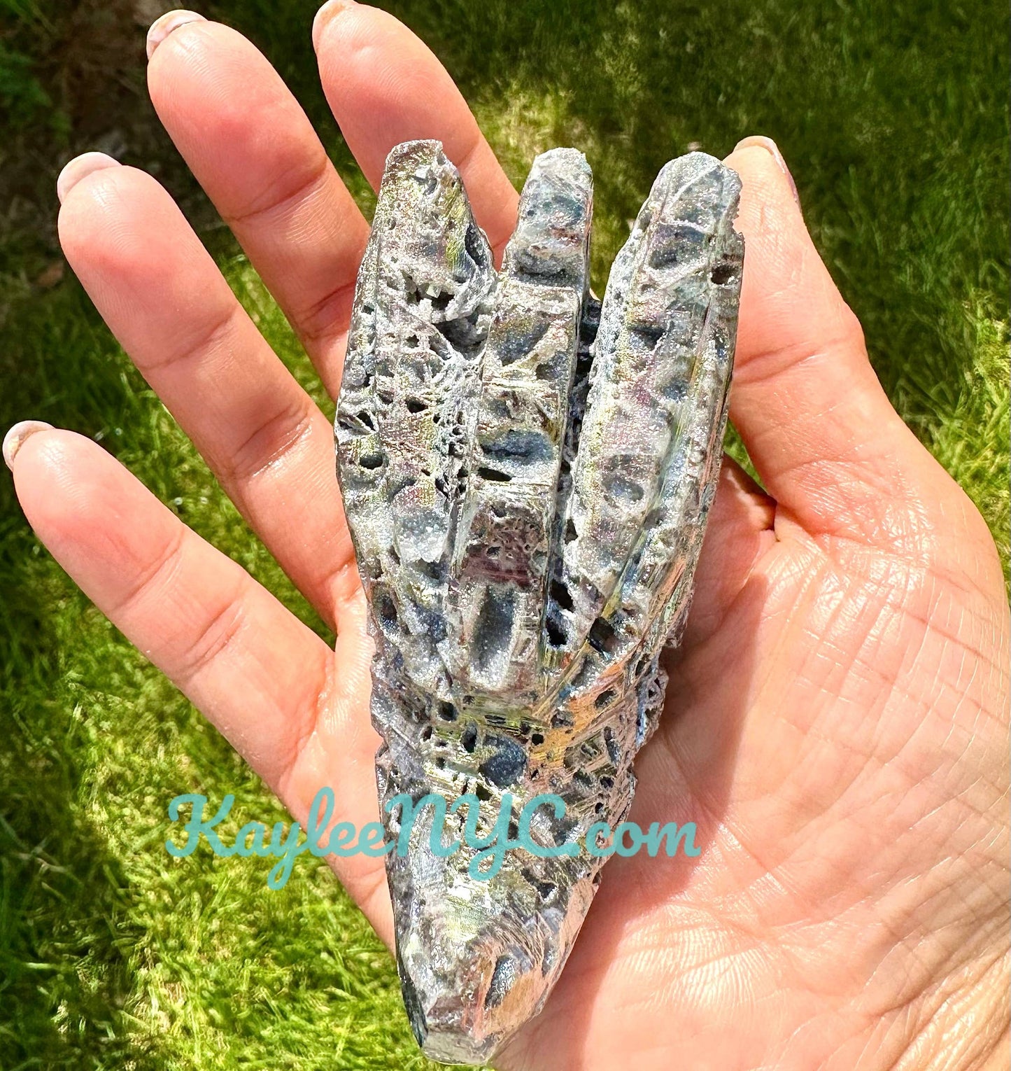 3-4 PCs Aura Sphalerite Dragon Head Crystal Healing