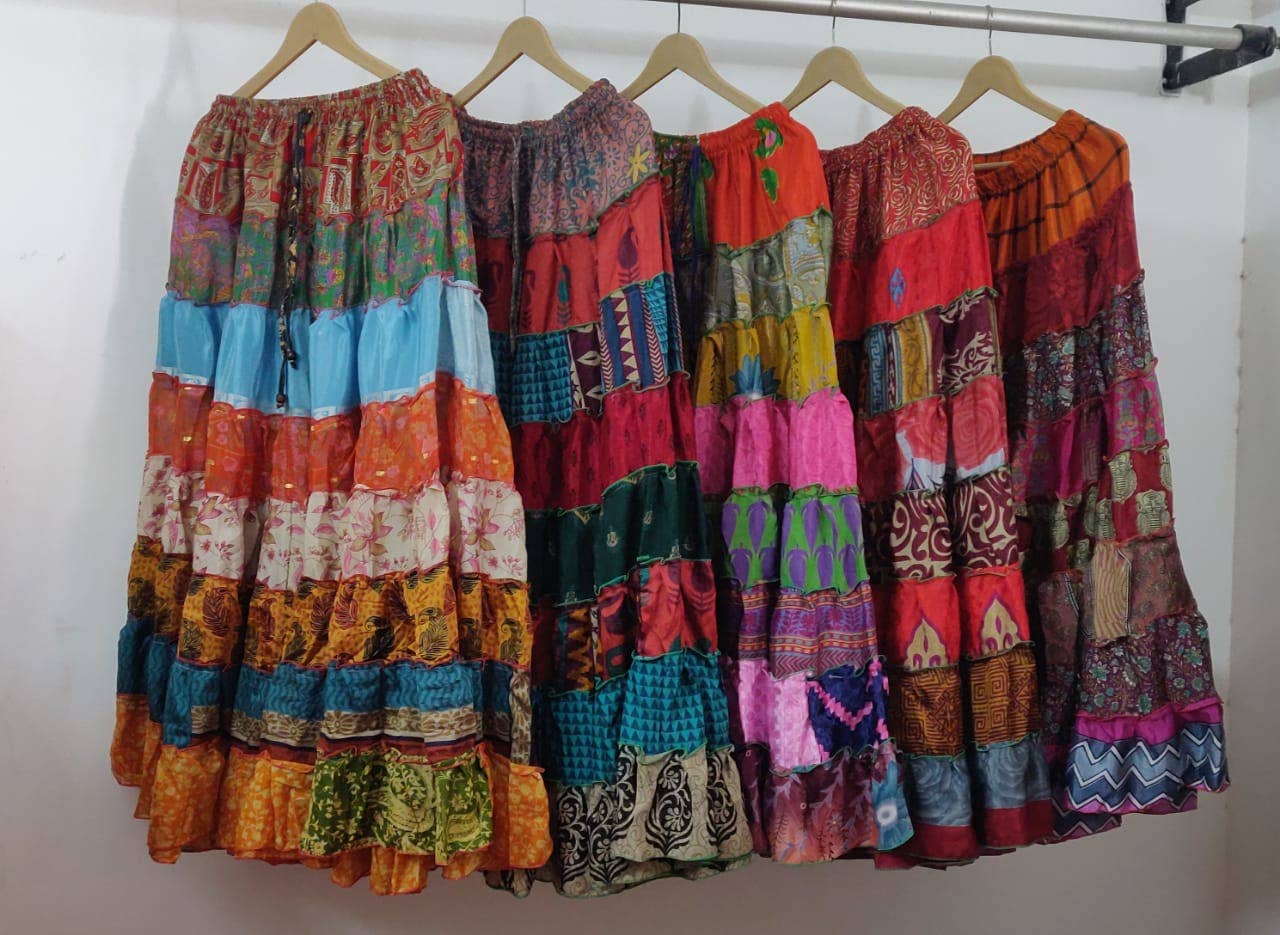 Women's Multi Layer Banjara skirts 7 Layer Mix Lot Wholesale