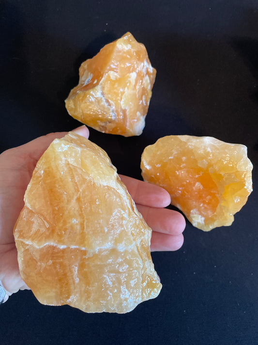 Extra large orange calcite 8-10