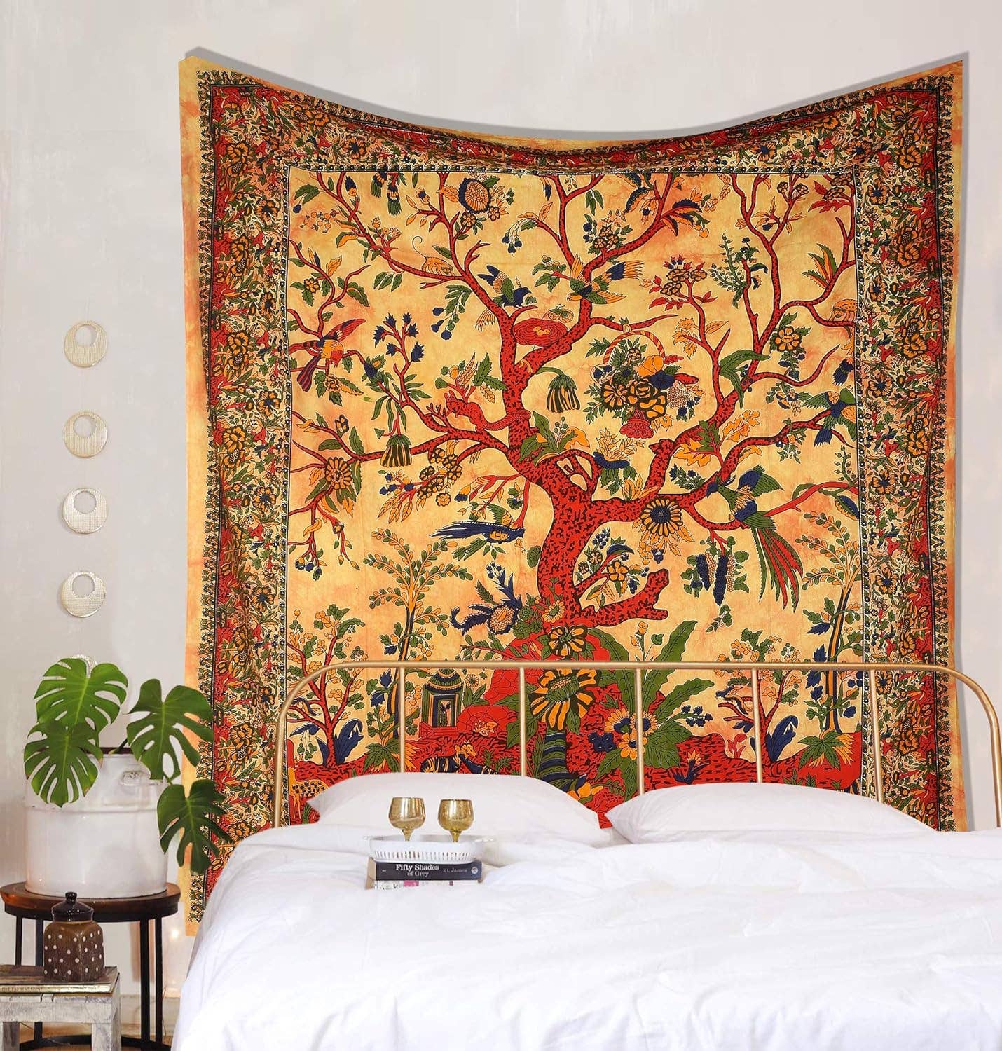 Tree Of Life Temple Tapestry Cotton Wall Hanging Home Decor
