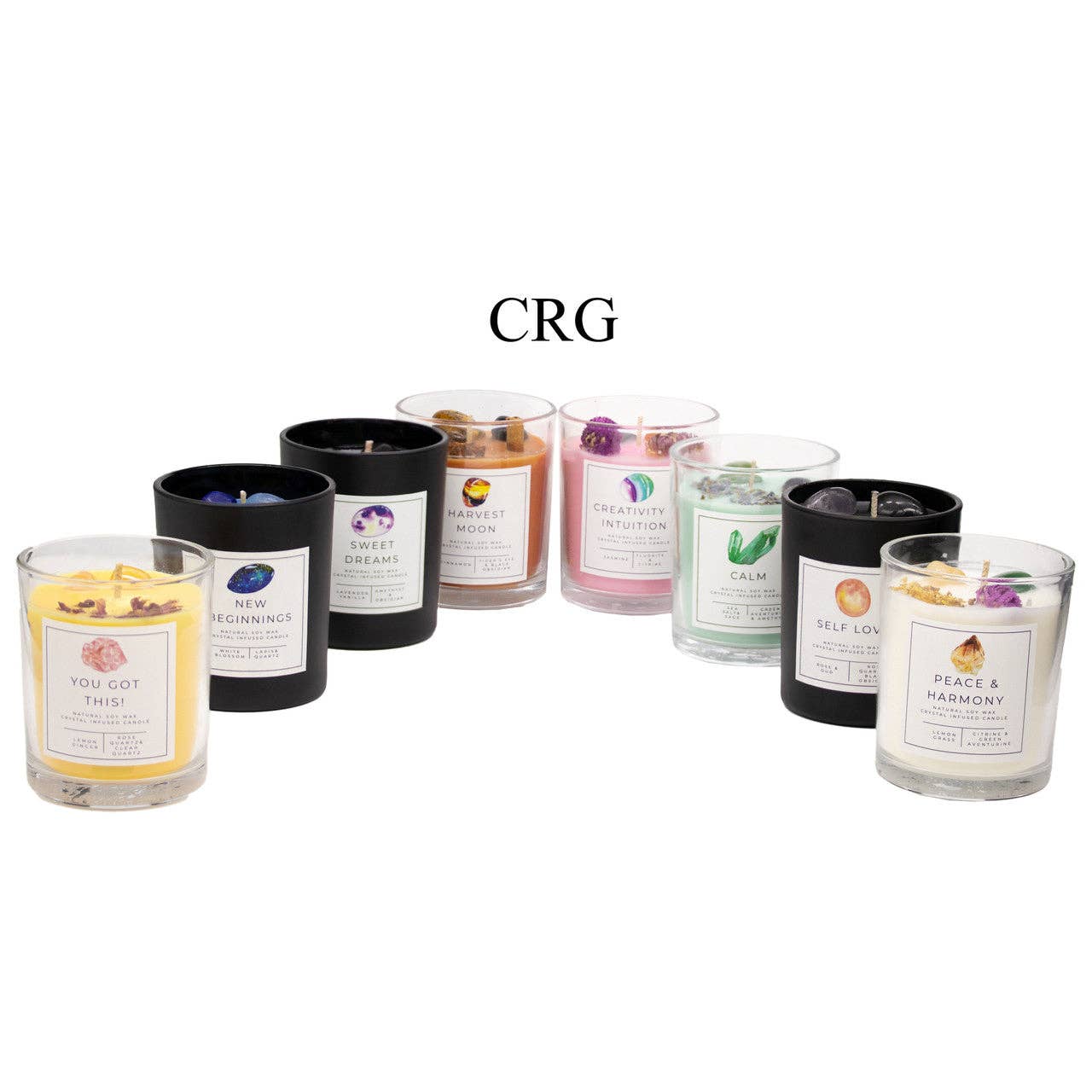 Crystal Gemstone Soy Candles Scented