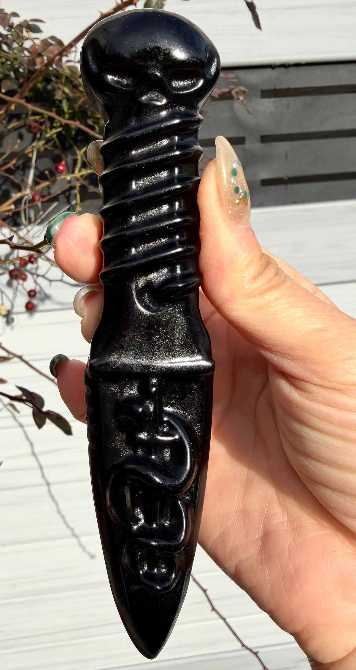 Natural Mixed Crystal Dagger Healing Energy