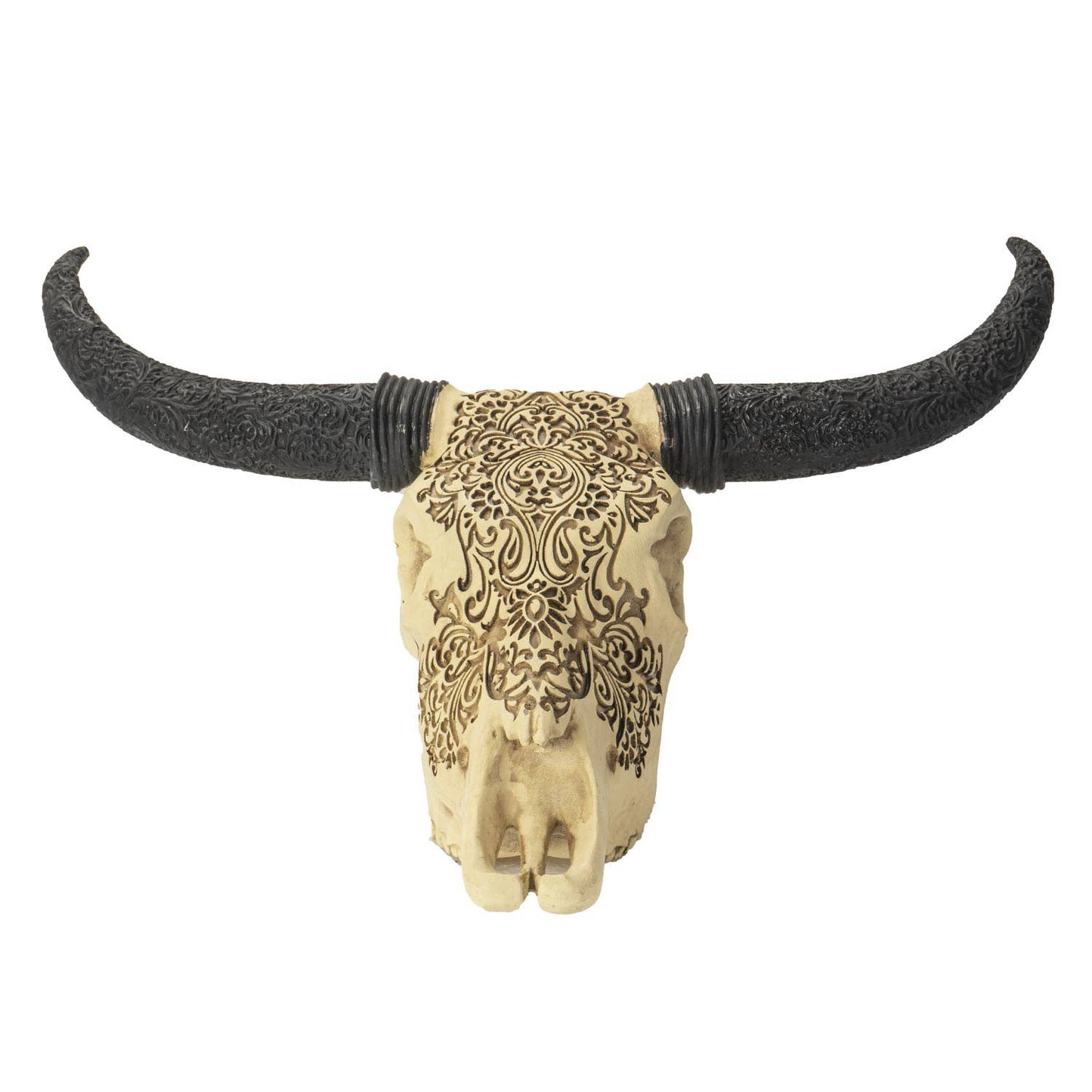 Carved Cow Decorative Skull