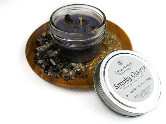 Crystal Candle - Smoky Quartz