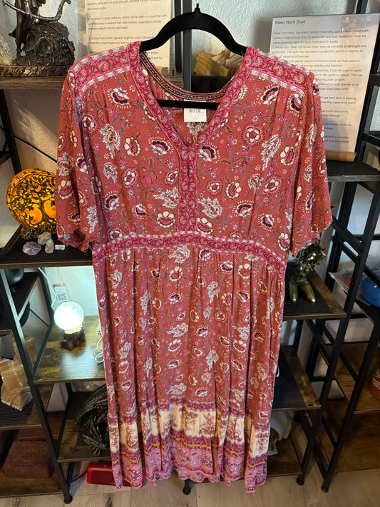 Mauve Floral long dress