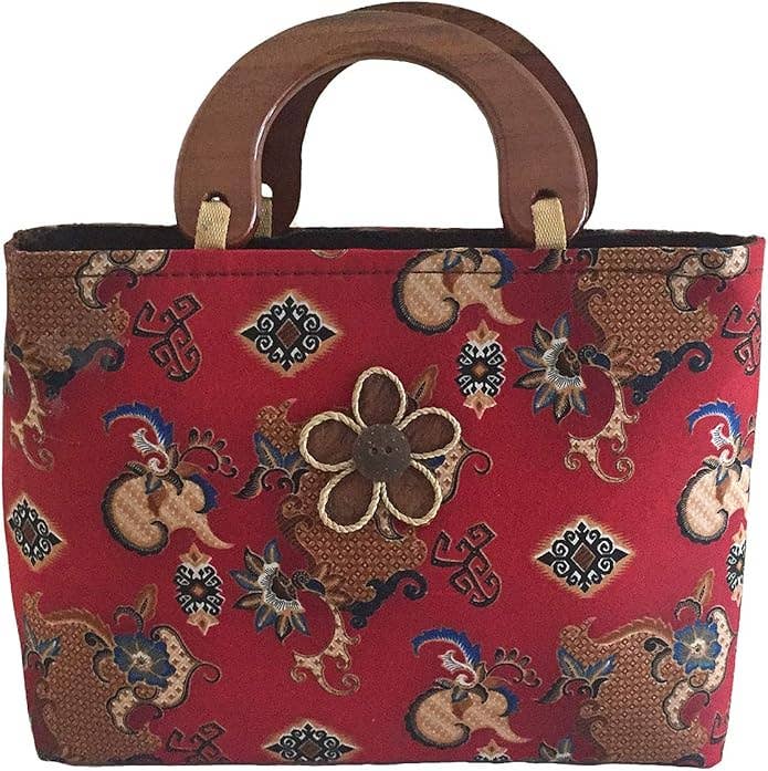 Batik Fabric Vintage Bohemian Tote Bag Purse - Multi Color