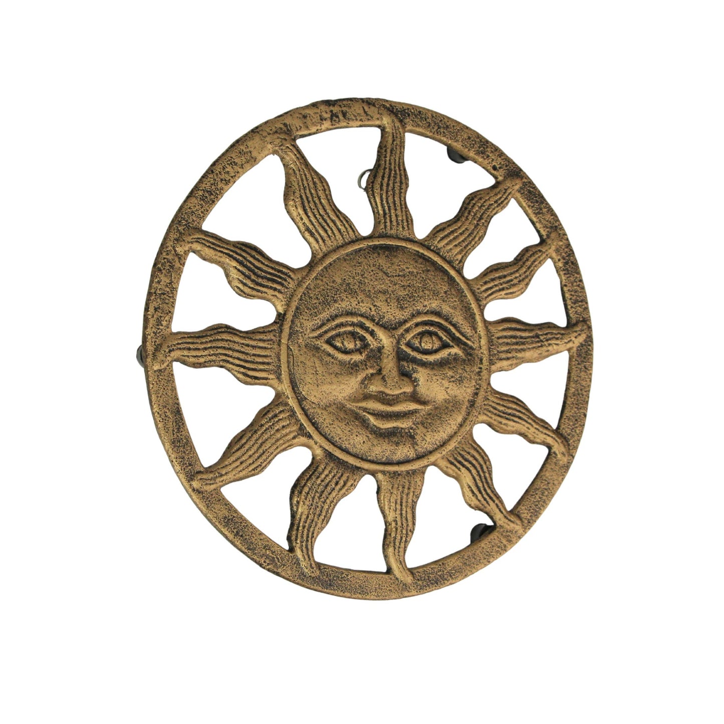 Cast Iron Celestial Sun Face Trivet