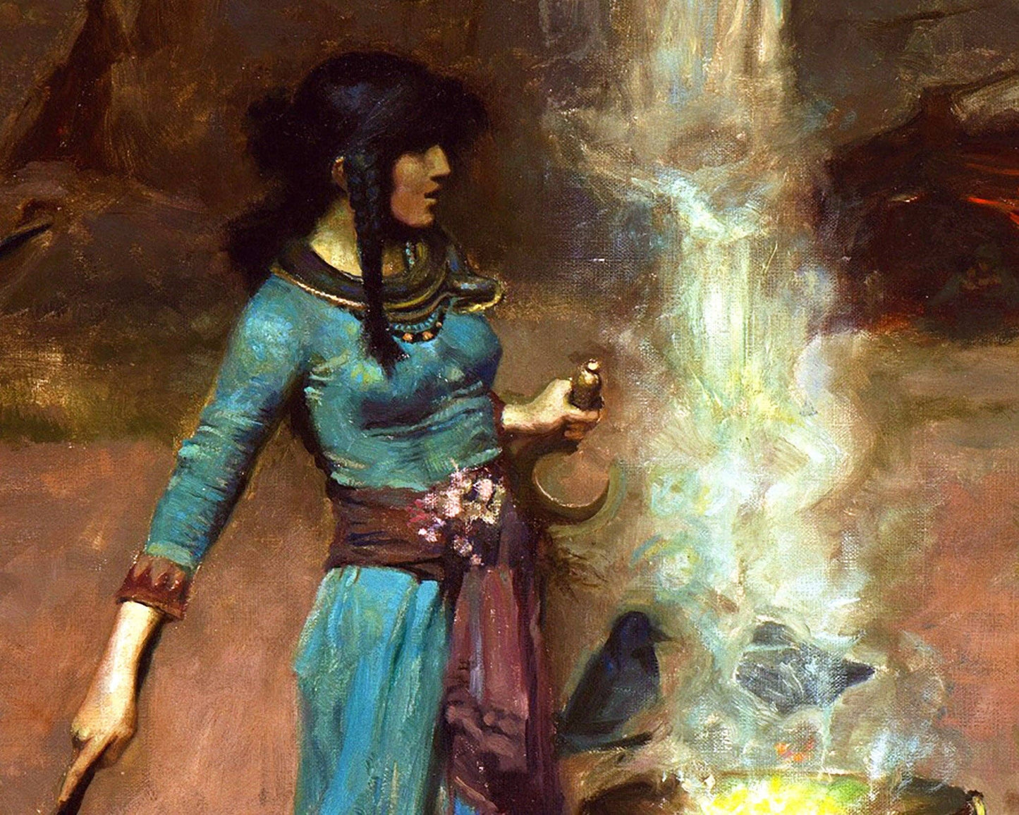 Vintage Sorceress | The magic circle | Antique Celtic art pr: 8x10 Inches