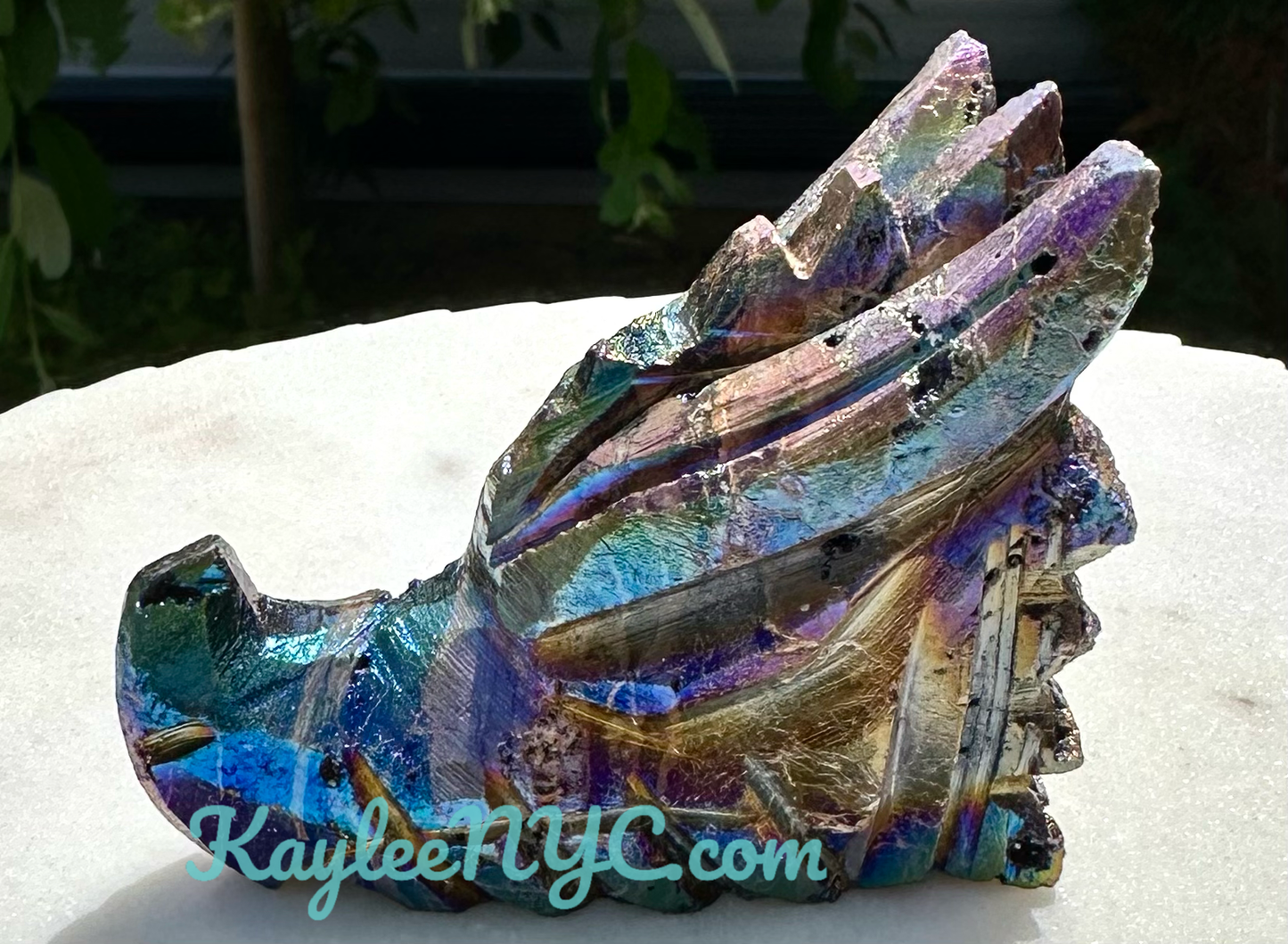 3-4 PCs Aura Sphalerite Dragon Head Crystal Healing