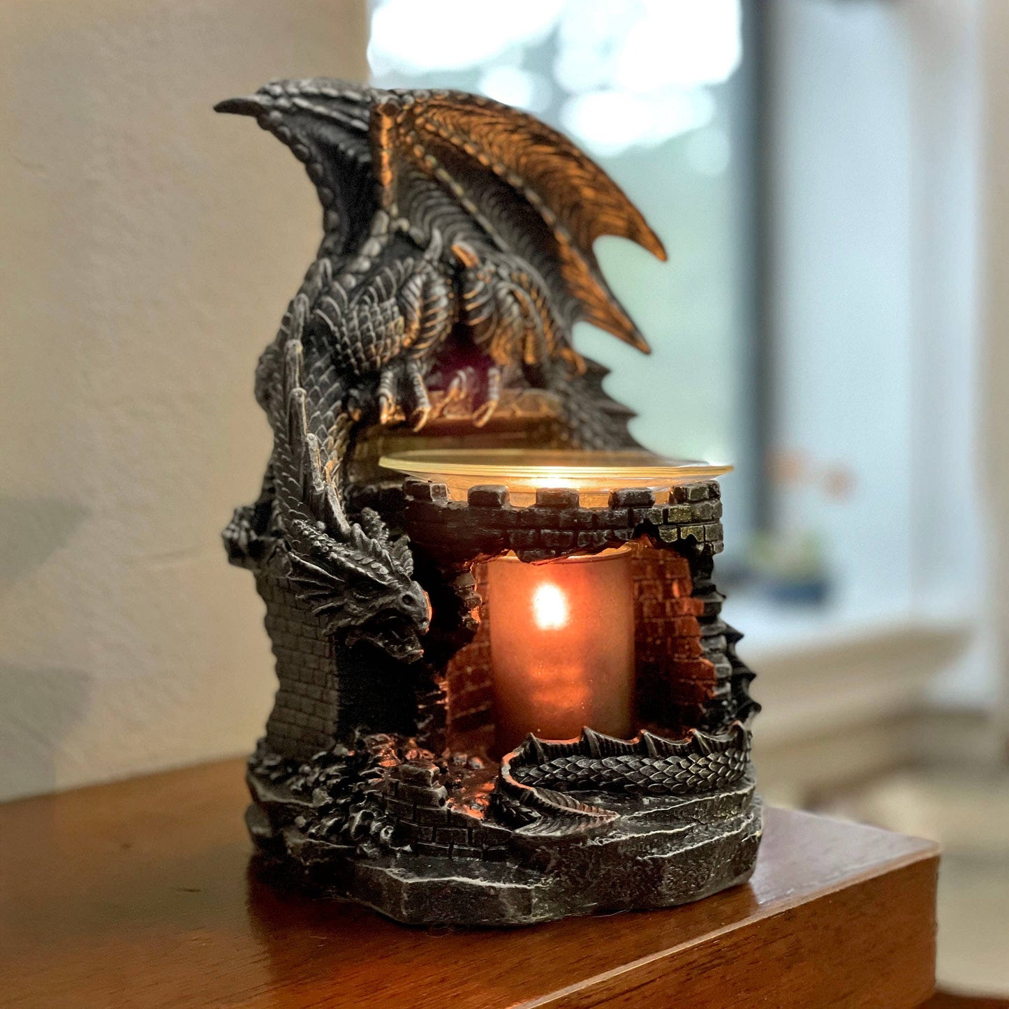 Fierce Dragon Castle Guardian Electric Oil Burner