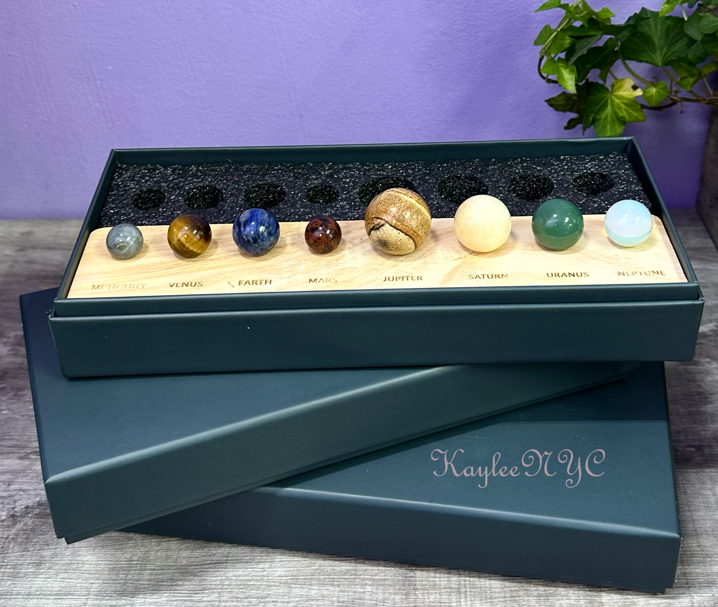 Natural Crystal Solar System Set