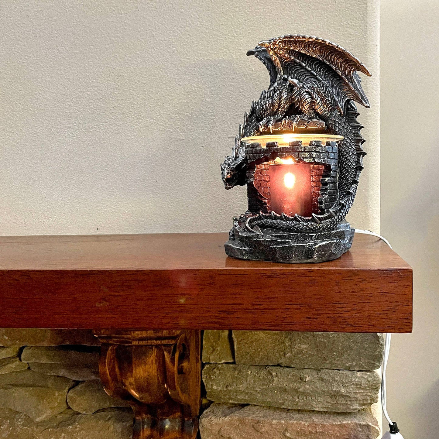 Fierce Dragon Castle Guardian Electric Oil Burner