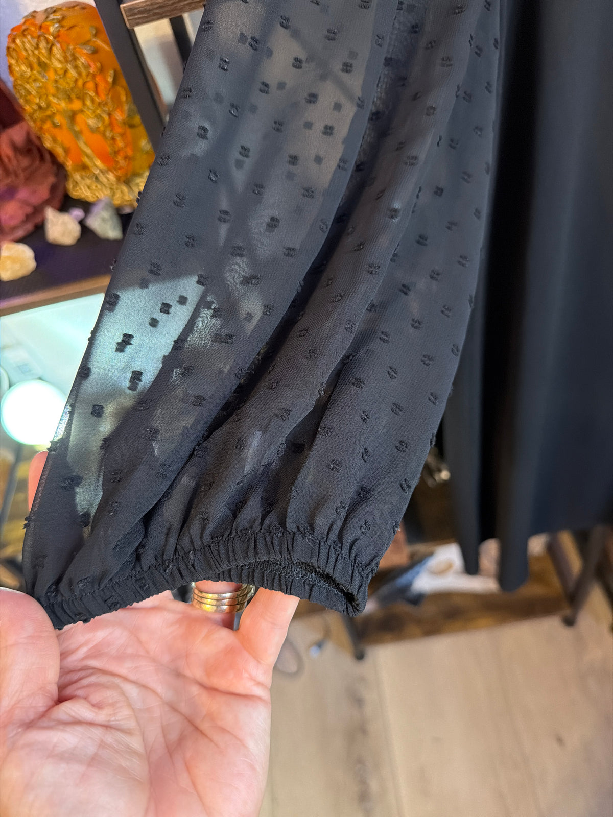 Black shift dress