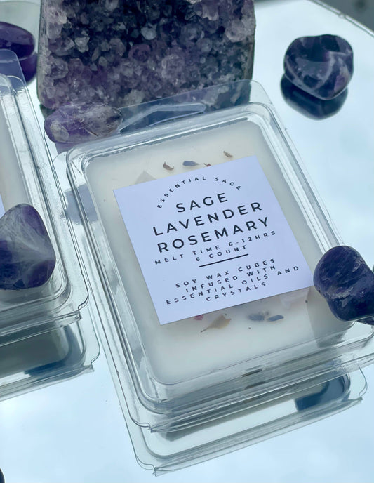 Wax Melts with Crystals and Herbs