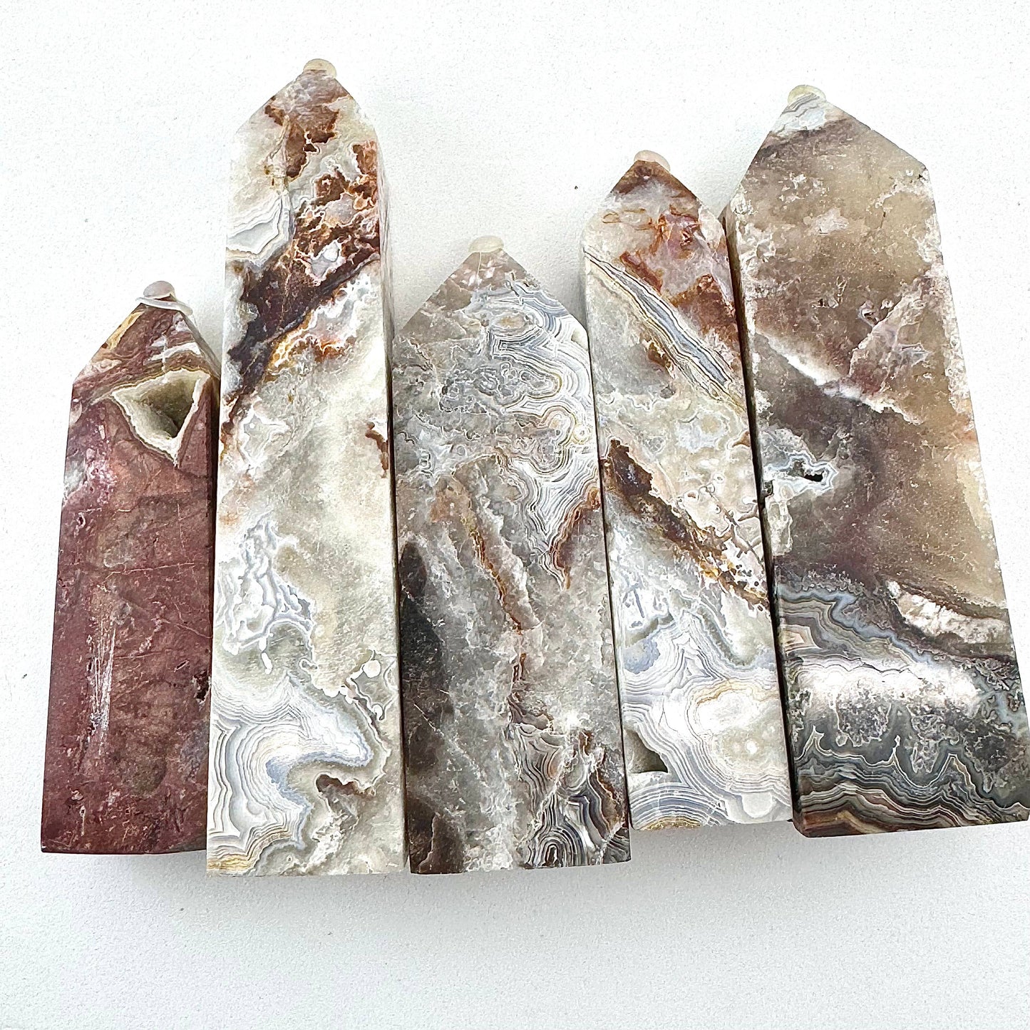 Mexican Crazy Lace Agate Towers | Laughter Stone: M