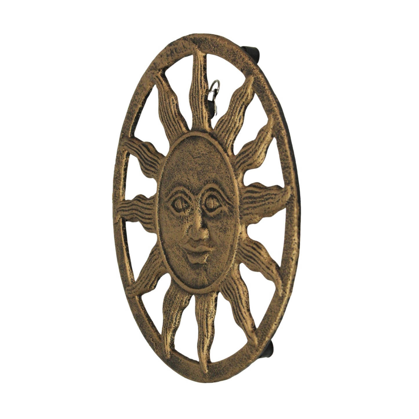Cast Iron Celestial Sun Face Trivet