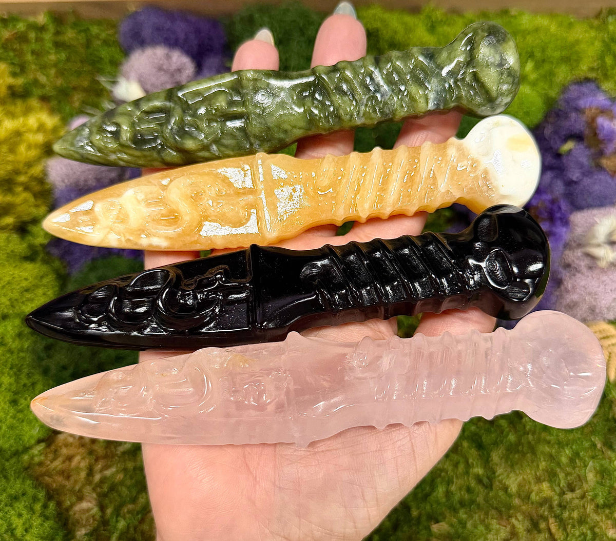 Natural Mixed Crystal Dagger Healing Energy