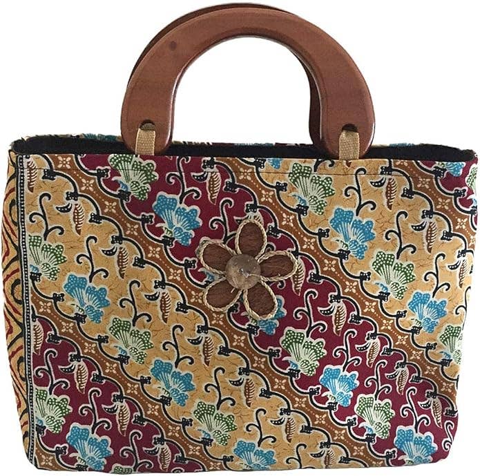 Batik Fabric Vintage Bohemian Tote Bag Purse - Multi Color
