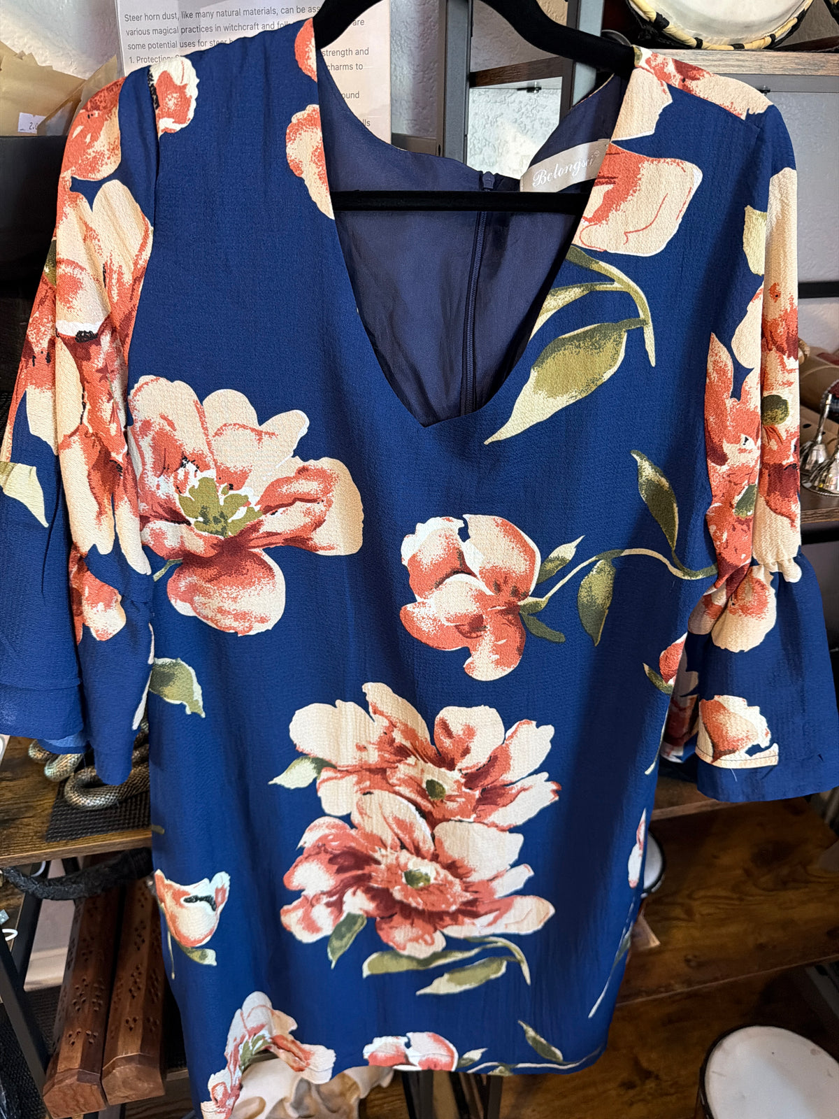 Blue Floral shift dress