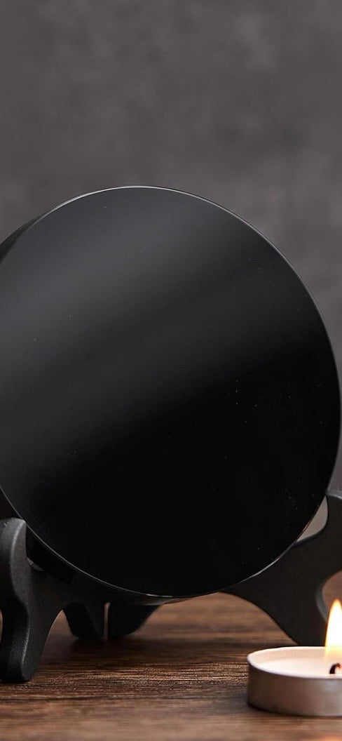 Black Obsidian scrying mirror