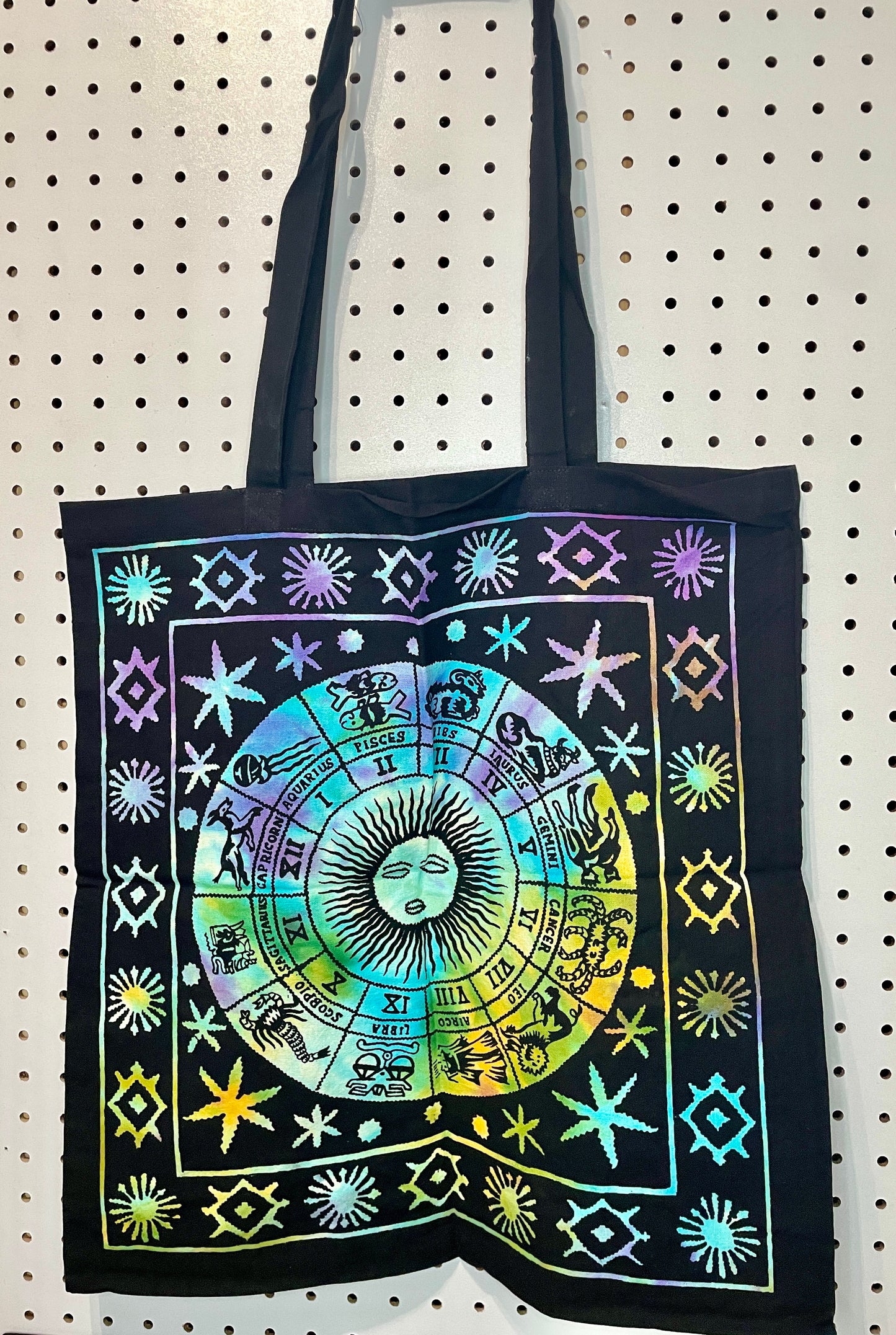 Tie dye cotton tote bag