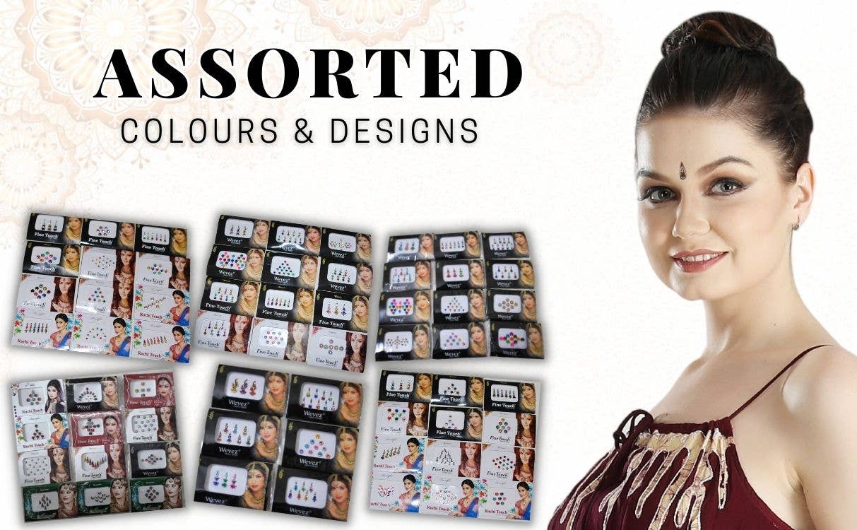 Women's Bindi Crystal makeup tattoo Stickers Dots Mix Design